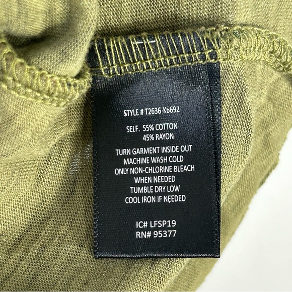 Sanctuary Gorpcore Green Camo Print Tie Front Natural Hiking Outdoor Tee Size: M - Picture 7 of 9